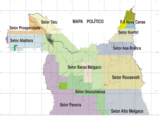 Mapa Político de Pimenta Bueno
